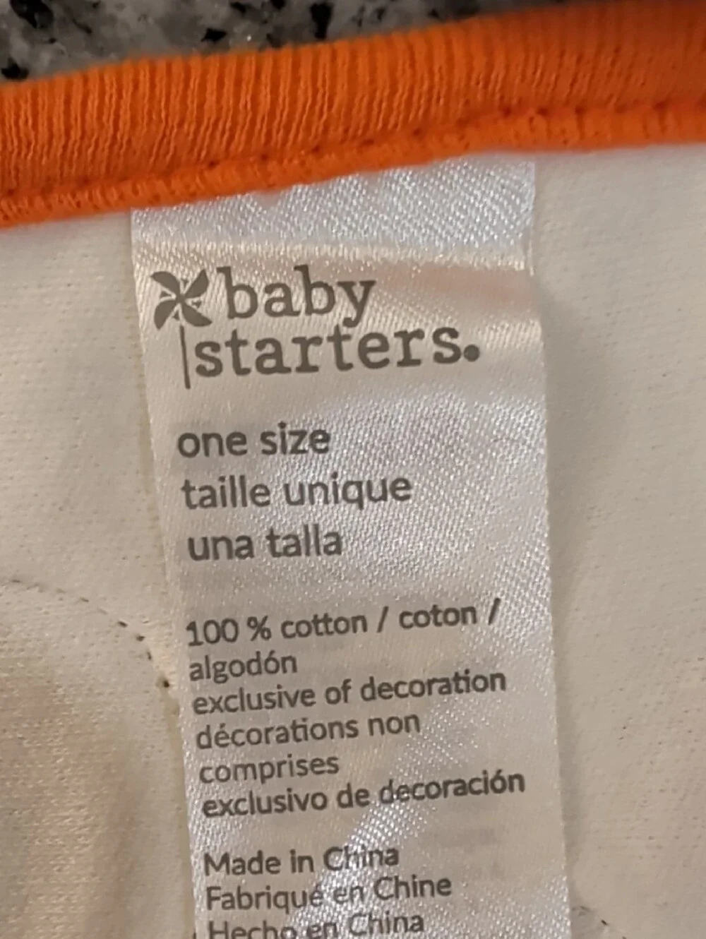 Baby Starters Thanksgiving Baby Bib Set - White & Orange